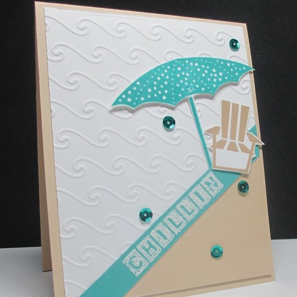 Darice 4” x 6” embossing folder - BEACH WAVES - Picture 1 of 8